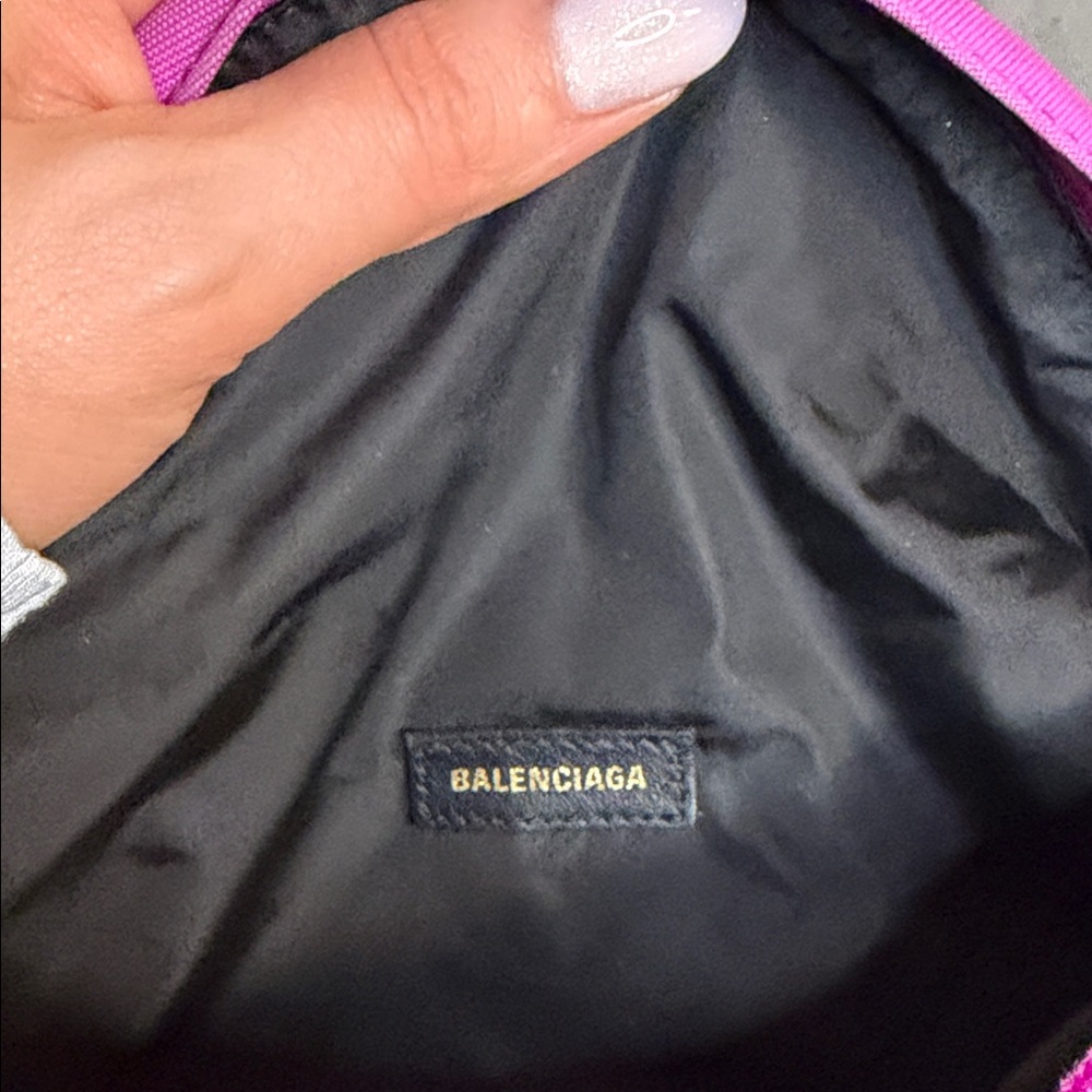 Balenciaga Vibrant Pink Nylon Crossbody Belt Bag - Picture 5 of 7